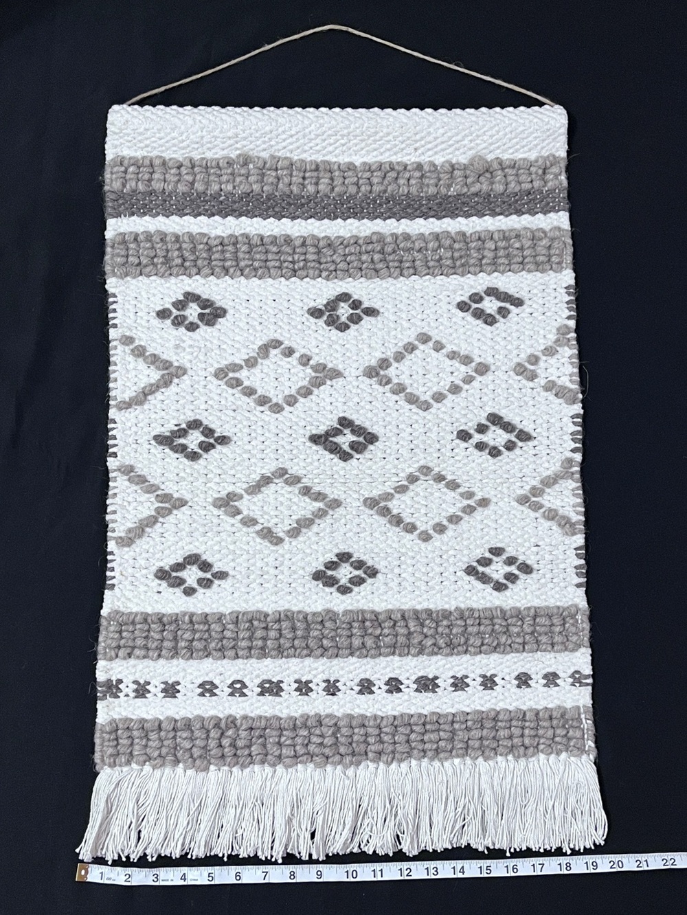 Woven boho wall tapestry 29in x 20in
